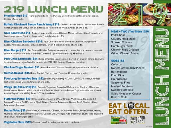 219 Lunch Menu 04142025