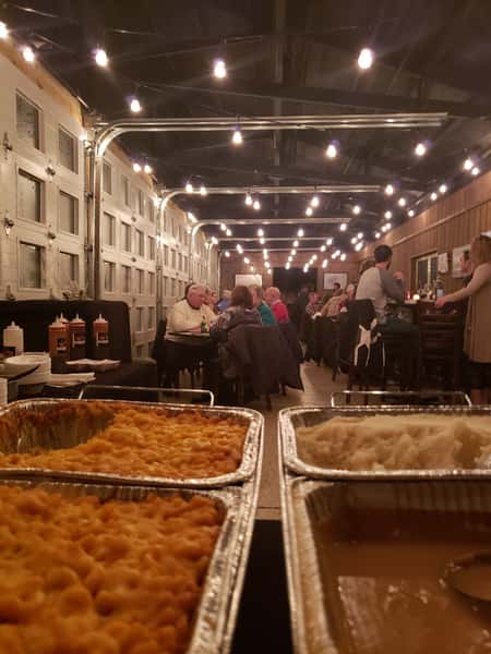 trays of food at event