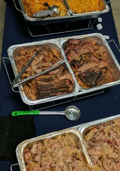 trays of food at event