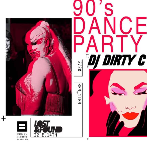 cincinnati dj event flyer from the best bar in OTR with the human rights campaign