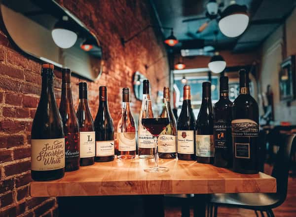 wine on bar