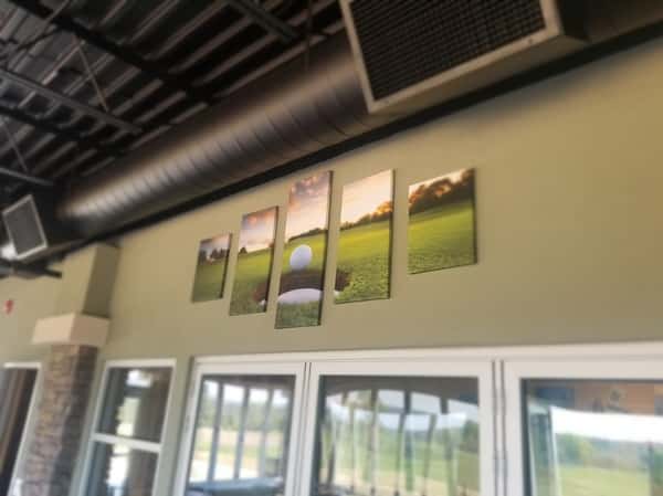 pictures of golf on the wall
