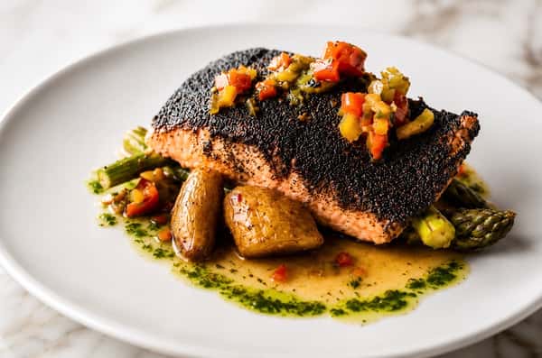 Poppy-Seed Crusted Salmon
