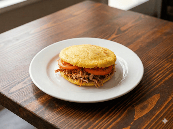 Arepa de Lechon Asado / Roasted Pork Arepa