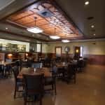 Tables and chairs inside restaurant