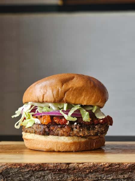 Chevre & Sundried Tomato Veggie Burger