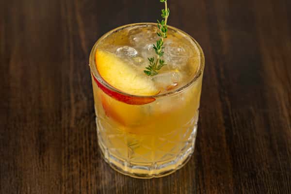 Peach Whiskey Smash