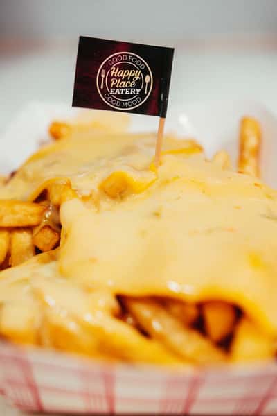 cheese fries with flag