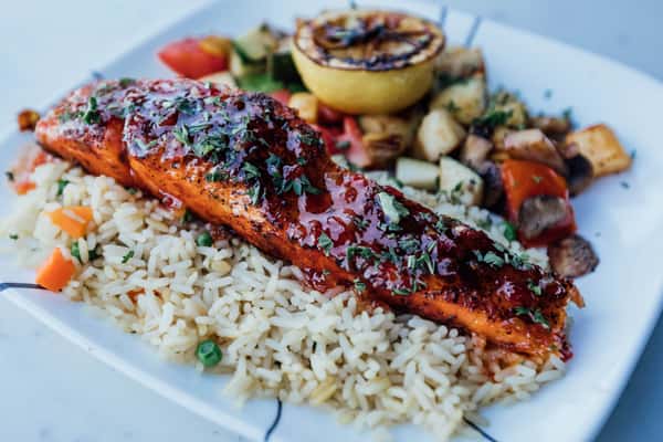 salmon and rice