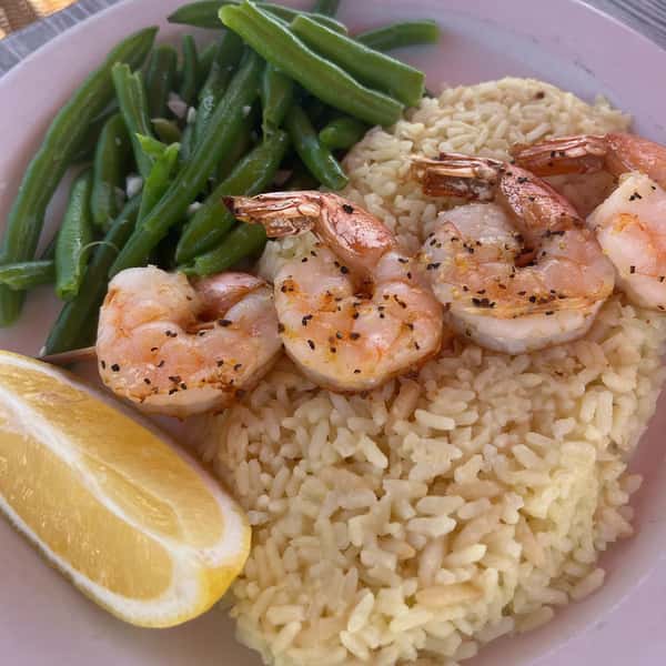 Food from the sea at the restaurant
