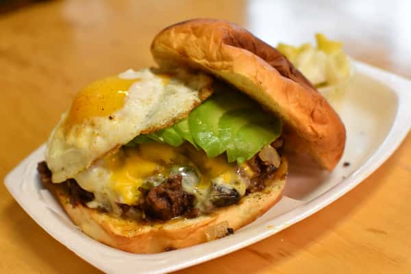beef & egg sandwich