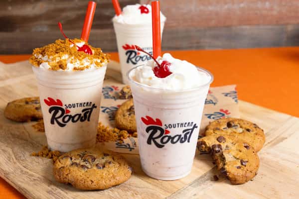 Hand-spun milkshakes with cookies