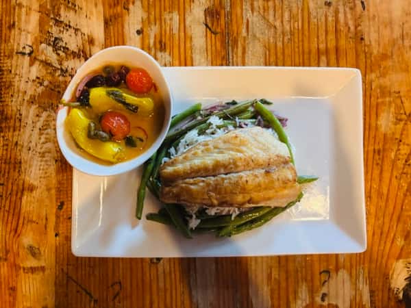 PAN SEARED STRIPED SEA BASS