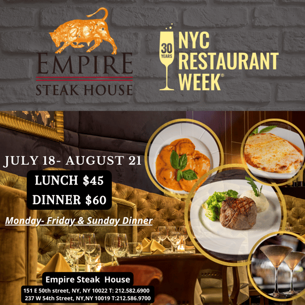 empire steak house restaurant week menu 