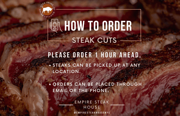 How to order steaks to grill from empire steak house