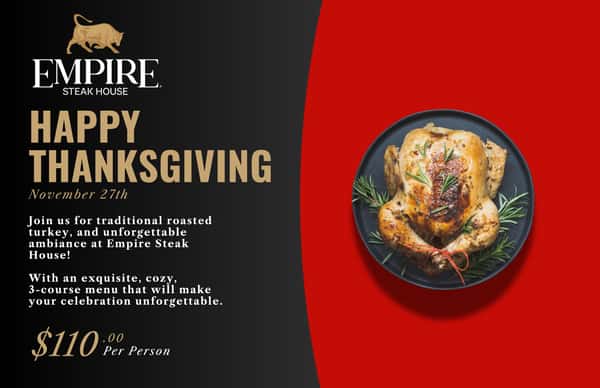 Thanksgiving 2025 Empire NYC event card