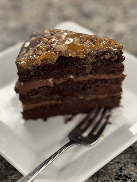 Chocolate Toffee Cake Slice