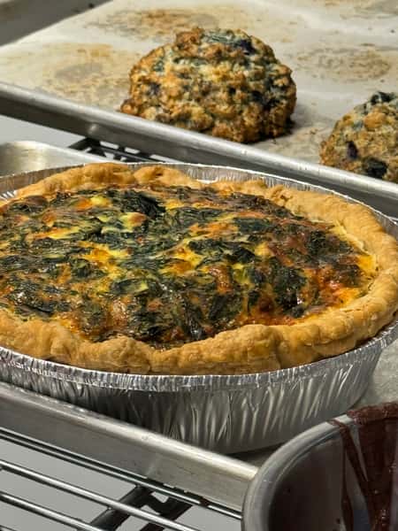 Spinach, Red Pepper, Mozzarella Whole Quiche
