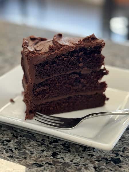 Chocolate Chocolate Cake Slice