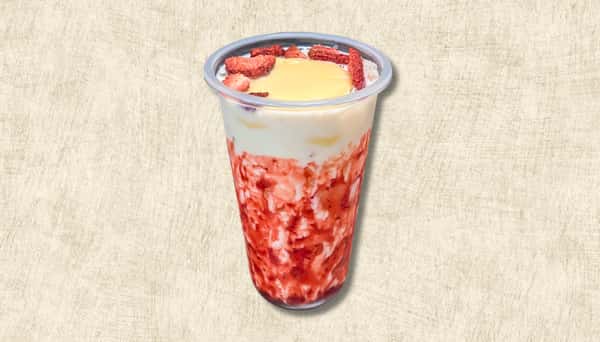 Strawberry Milk with Flan
