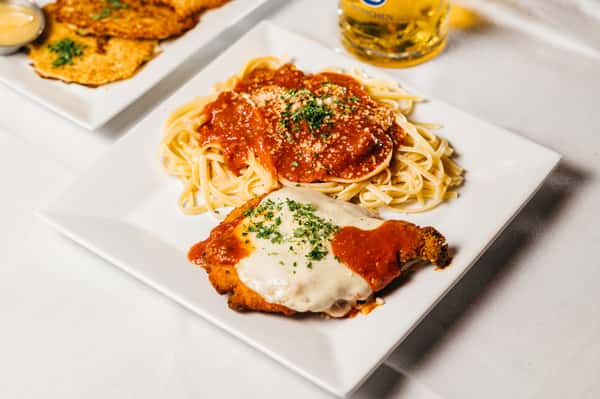 Chicken Parm with Linguini