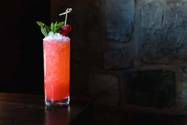 Best drink menu in orange circle