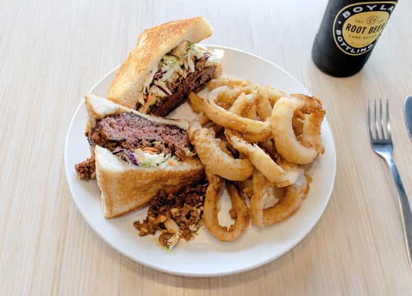 Jake's Sloppy Slaw Burger