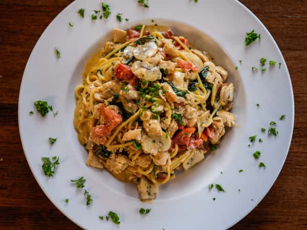 blackened chicken primavera pasta
