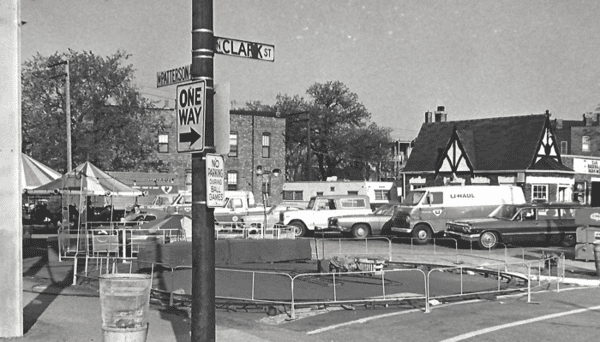 Old photo of the parking lot