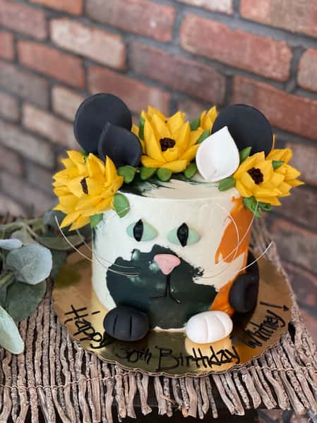 calico kitty cake 