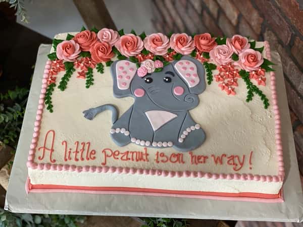 elephant sheet cake