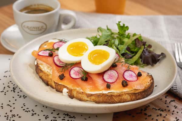 Smoked Salmon Toast*