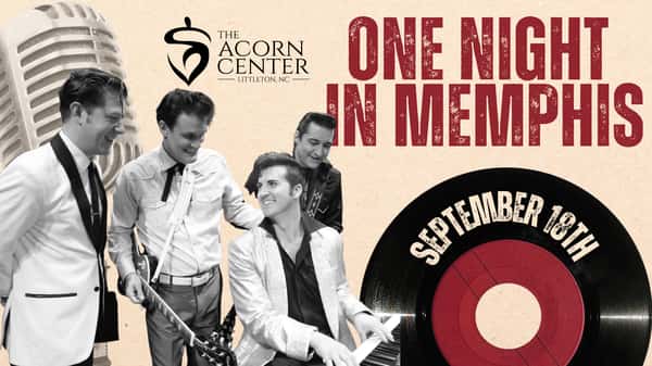 One night in memphis promo photo with acorn logo