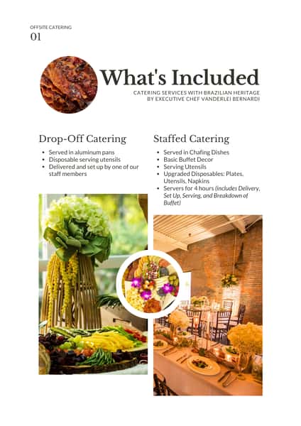 3 Whats Included - Catering Menu