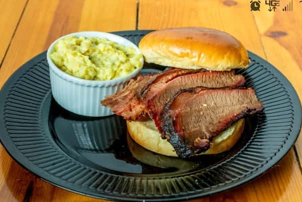 Sliced Brisket Sandwich