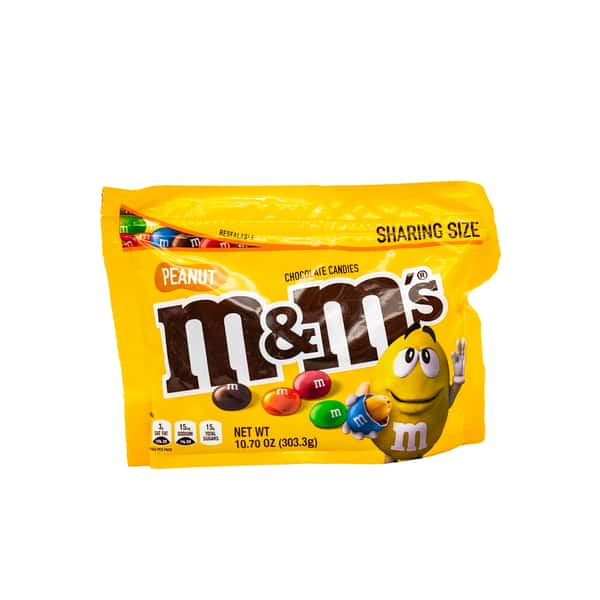 M & M’s Peanut Chocolate Candy ~ Sharing Size 10.70 oz / 303.3 g