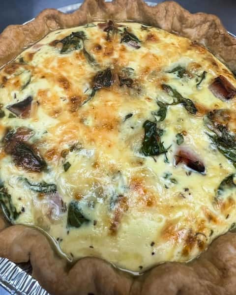 Easter Spinach Ham & Gouda Quiche
