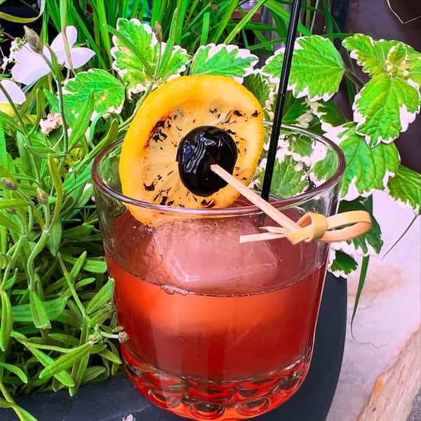 Strawberry Rhubarb Old Fashioned