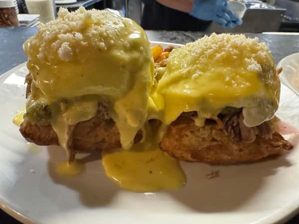 Pork Verde Benedict