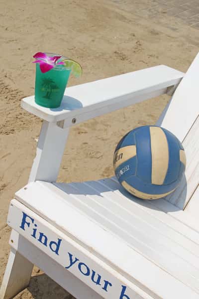 volleyball and drinks