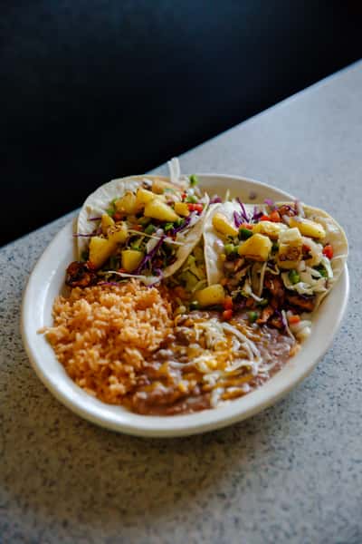 Shepherd's tacos (Chicken Al Pastor)