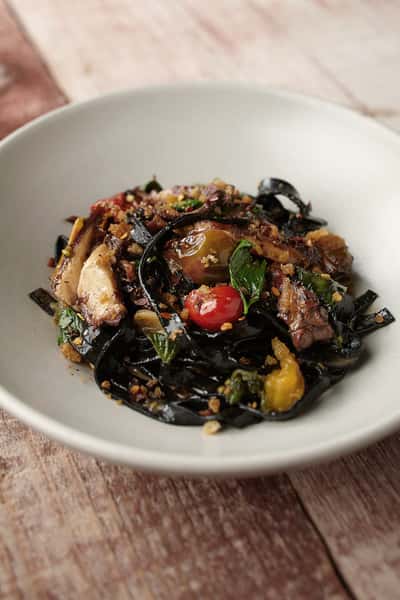 squid ink fettucine