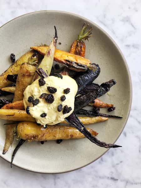Carrots with creme fraiche
