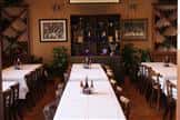 inside restaurant, tables and chairs