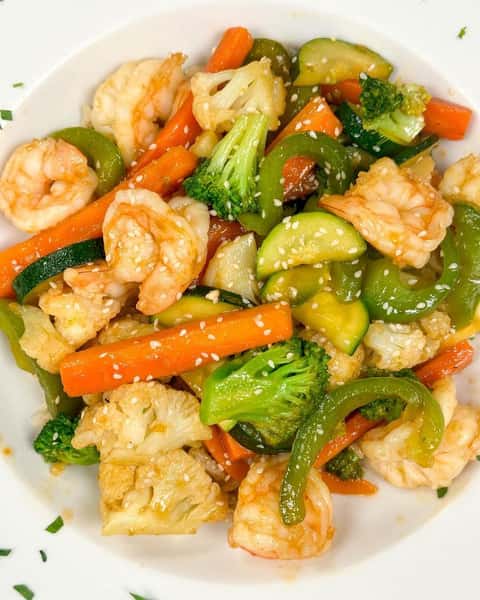 Sesame Shrimp Veggie Stir Fry