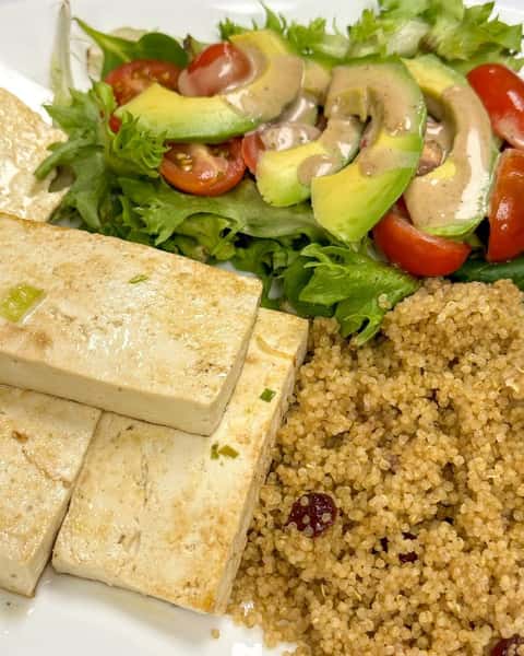 Grilled Organic Sesame Tofu Platter
