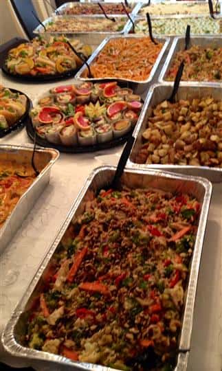 various catering trays