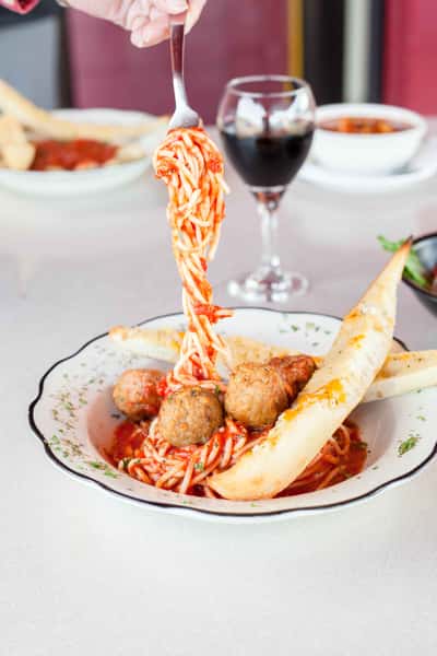 twirling spaghetti