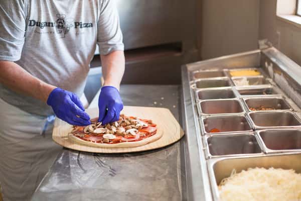 making pizza