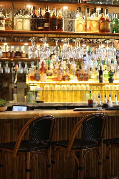 interior full bar of blue ribbon sushi in south beach miami